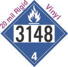 Dangerous When Wet Class 4.3 UN3148 20mil Rigid Vinyl DOT Placard