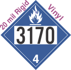 Dangerous When Wet Class 4.3 UN3170 20mil Rigid Vinyl DOT Placard
