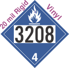Dangerous When Wet Class 4.3 UN3208 20mil Rigid Vinyl DOT Placard
