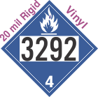 Dangerous When Wet Class 4.3 UN3292 20mil Rigid Vinyl DOT Placard