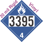 Dangerous When Wet Class 4.3 UN3395 20mil Rigid Vinyl DOT Placard