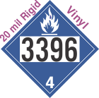 Dangerous When Wet Class 4.3 UN3396 20mil Rigid Vinyl DOT Placard