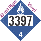 Dangerous When Wet Class 4.3 UN3397 20mil Rigid Vinyl DOT Placard