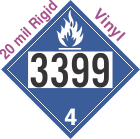 Dangerous When Wet Class 4.3 UN3399 20mil Rigid Vinyl DOT Placard
