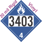 Dangerous When Wet Class 4.3 UN3403 20mil Rigid Vinyl DOT Placard