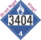 Dangerous When Wet Class 4.3 UN3404 20mil Rigid Vinyl DOT Placard