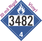 Dangerous When Wet Class 4.3 UN3482 20mil Rigid Vinyl DOT Placard