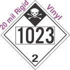 Inhalation Hazard Class 2.3 UN1023 20mil Rigid Vinyl DOT Placard