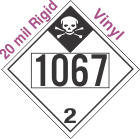 Inhalation Hazard Class 2.3 UN1067 20mil Rigid Vinyl DOT Placard