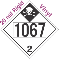 Inhalation Hazard Class 2.3 UN1067 20mil Rigid Vinyl DOT Placard