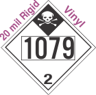 Inhalation Hazard Class 2.3 UN1079 20mil Rigid Vinyl DOT Placard