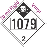 Inhalation Hazard Class 2.3 UN1079 20mil Rigid Vinyl DOT Placard