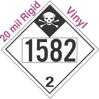 Inhalation Hazard Class 2.3 UN1582 20mil Rigid Vinyl DOT Placard