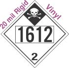 Inhalation Hazard Class 2.3 UN1612 20mil Rigid Vinyl DOT Placard