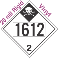 Inhalation Hazard Class 2.3 UN1612 20mil Rigid Vinyl DOT Placard