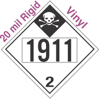 Inhalation Hazard Class 2.3 UN1911 20mil Rigid Vinyl DOT Placard