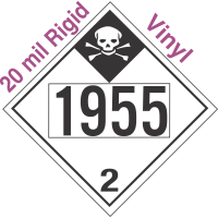 Inhalation Hazard Class 2.3 UN1955 20mil Rigid Vinyl DOT Placard