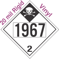 Inhalation Hazard Class 2.3 UN1967 20mil Rigid Vinyl DOT Placard