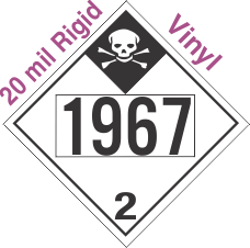 Inhalation Hazard Class 2.3 UN1967 20mil Rigid Vinyl DOT Placard