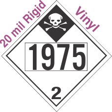 Inhalation Hazard Class 2.3 UN1975 20mil Rigid Vinyl DOT Placard