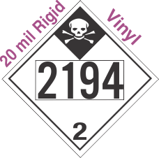 Inhalation Hazard Class 2.3 UN2194 20mil Rigid Vinyl DOT Placard