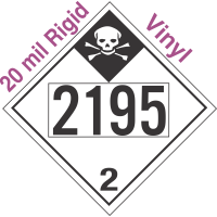 Inhalation Hazard Class 2.3 UN2195 20mil Rigid Vinyl DOT Placard