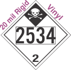 Inhalation Hazard Class 2.3 UN2534 20mil Rigid Vinyl DOT Placard