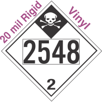 Inhalation Hazard Class 2.3 UN2548 20mil Rigid Vinyl DOT Placard