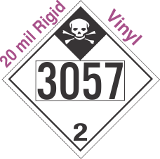 Inhalation Hazard Class 2.3 UN3057 20mil Rigid Vinyl DOT Placard