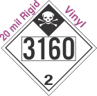 Inhalation Hazard Class 2.3 UN3160 20mil Rigid Vinyl DOT Placard