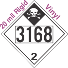 Inhalation Hazard Class 2.3 UN3168 20mil Rigid Vinyl DOT Placard