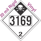 Inhalation Hazard Class 2.3 UN3169 20mil Rigid Vinyl DOT Placard