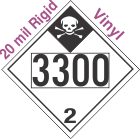 Inhalation Hazard Class 2.3 UN3300 20mil Rigid Vinyl DOT Placard