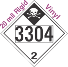 Inhalation Hazard Class 2.3 UN3304 20mil Rigid Vinyl DOT Placard