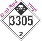 Inhalation Hazard Class 2.3 UN3305 20mil Rigid Vinyl DOT Placard