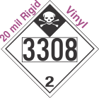 Inhalation Hazard Class 2.3 UN3308 20mil Rigid Vinyl DOT Placard