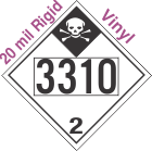 Inhalation Hazard Class 2.3 UN3310 20mil Rigid Vinyl DOT Placard
