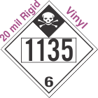 Inhalation Hazard Class 6.1 UN1135 20mil Rigid Vinyl DOT Placard
