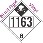 Inhalation Hazard Class 6.1 UN1163 20mil Rigid Vinyl DOT Placard