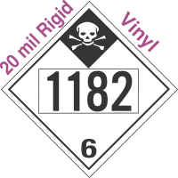 Inhalation Hazard Class 6.1 UN1182 20mil Rigid Vinyl DOT Placard