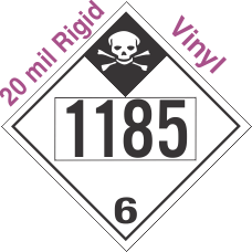 Inhalation Hazard Class 6.1 UN1185 20mil Rigid Vinyl DOT Placard