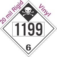 Inhalation Hazard Class 6.1 UN1199 20mil Rigid Vinyl DOT Placard