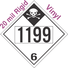 Inhalation Hazard Class 6.1 UN1199 20mil Rigid Vinyl DOT Placard