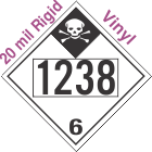 Inhalation Hazard Class 6.1 UN1238 20mil Rigid Vinyl DOT Placard