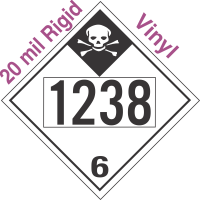 Inhalation Hazard Class 6.1 UN1238 20mil Rigid Vinyl DOT Placard