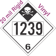 Inhalation Hazard Class 6.1 UN1239 20mil Rigid Vinyl DOT Placard