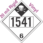 Inhalation Hazard Class 6.1 UN1541 20mil Rigid Vinyl DOT Placard