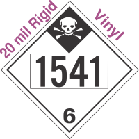 Inhalation Hazard Class 6.1 UN1541 20mil Rigid Vinyl DOT Placard