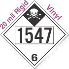 Inhalation Hazard Class 6.1 UN1547 20mil Rigid Vinyl DOT Placard