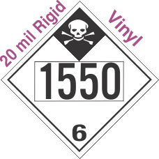 Inhalation Hazard Class 6.1 UN1550 20mil Rigid Vinyl DOT Placard